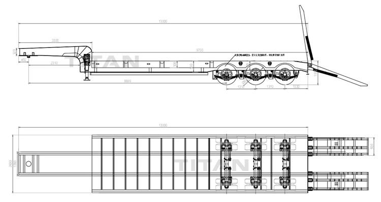 Tri Axle 55/60 Ton Lowboy Trailer for Sale in Nigeria