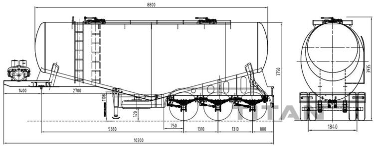 Tri Axle 35CBM Cement Tanker Truck Trailer Price for Sale in Ghana