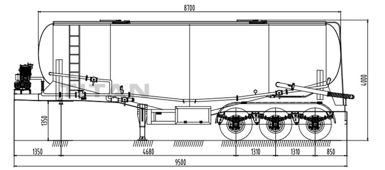 40 Ton Dry Bulk Cement Tanker Trailers Prices for Sale Near Me