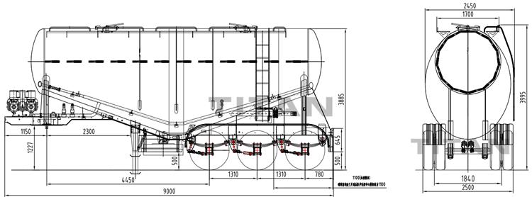 Tri Axle 30m3 Pneumatic Sand Tanker Trailers for Sale in Africa