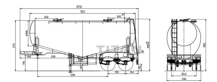 50m3 Cement Silo Semi Trailer for Sale | Fly Ash Tanker