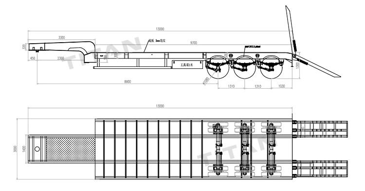 Tri Axle 40ft Low Bed Semi Trailer for Sale Manufacturers