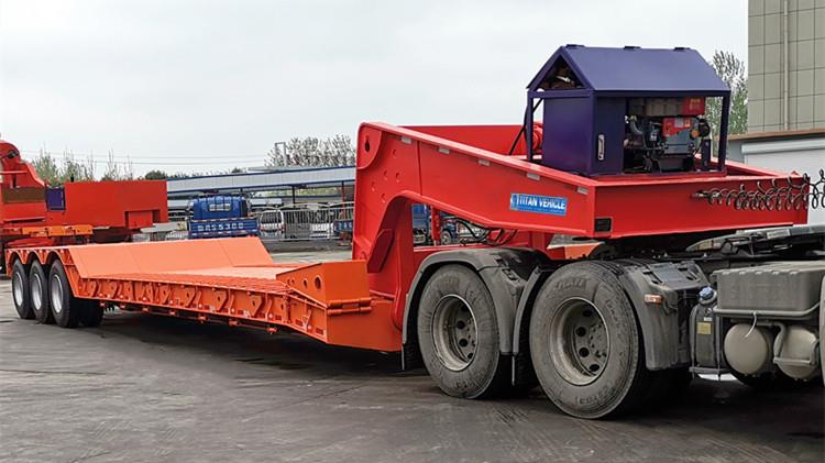 50 Ton Detachable Lowboy Gooseneck Front Loader Trailer for Sale