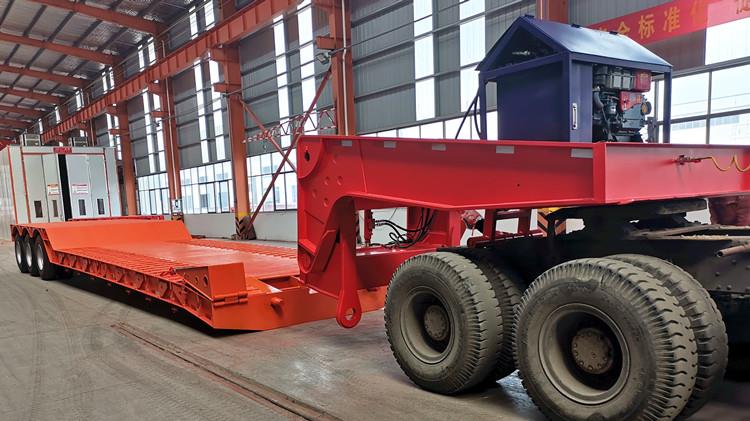 50 Ton Detachable Lowboy Gooseneck Front Loader Trailer for Sale