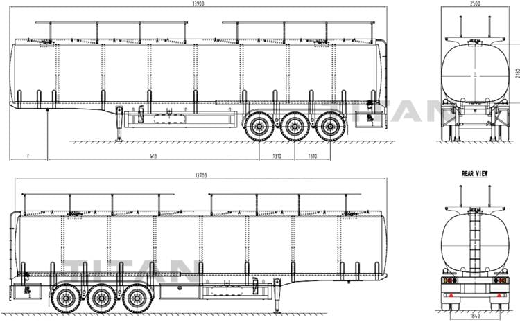 60000 Liters Monoblock Tanker Trailer for Sale In Tanzania