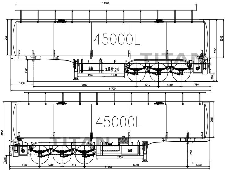 Oil Tanker Trailer | 45000 Liters Tanker Trailer for Sale Price