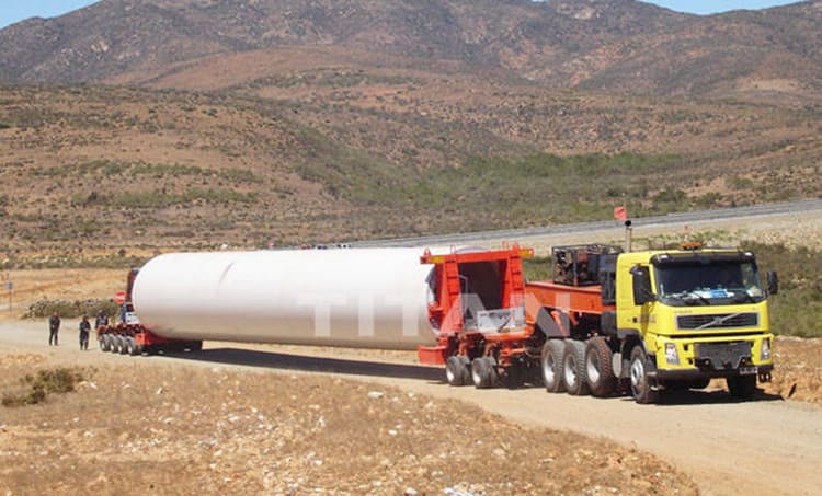 wind blade tower trailer