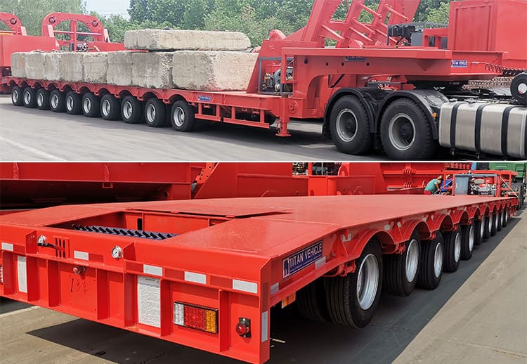 Wind Turbine Blade Transport Trailer for Transport of Wind Turbine Blades