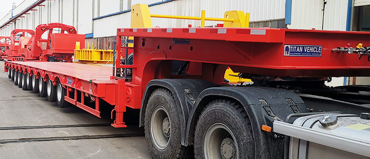 Wind Turbine Blade Transport Trailer for Transport of Wind Turbine Blades