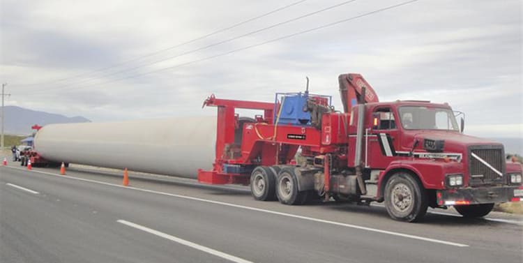 Wind Turbine Tower Transport Trailer | Transporting Wind Turbine Towers