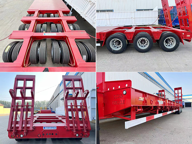 3 Line 6 Axle 130 Ton Heavy Duty Excavator Low Bed Trailer Price