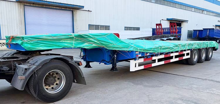 80 Ton 40 Feet Low Flatbed Trailer for Sale in Nigeria 