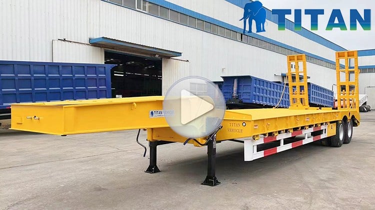 2 Axle Low Loader for Sale | Low Loader Tractor Trailer Price in Guam