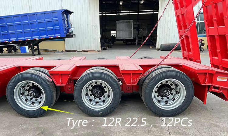 80T 3 Axle Low Loader for Sale | Tractor Low Loader Trailer for Sale