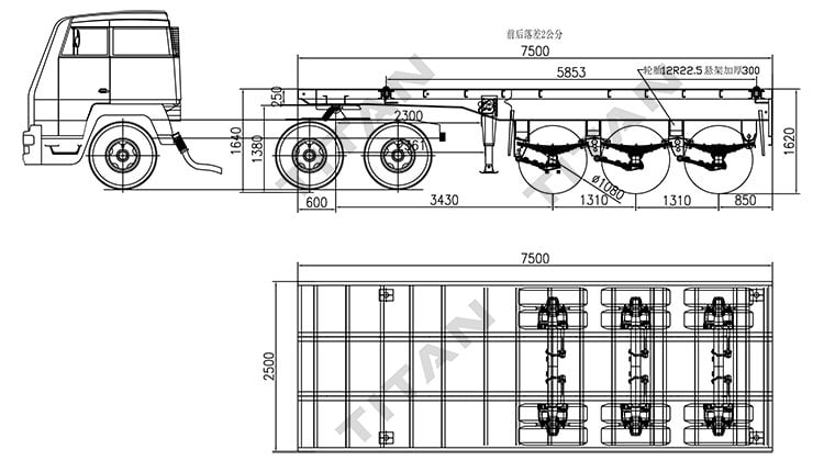 Flatbed Trailer 20 Ft for Sale in Tanzania | 20Ft Flatbed Trailer for Sale  