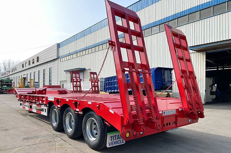 40Ft Low bed Trailer Truck | 3 Axle Low Bed Truck Trailer for Sale