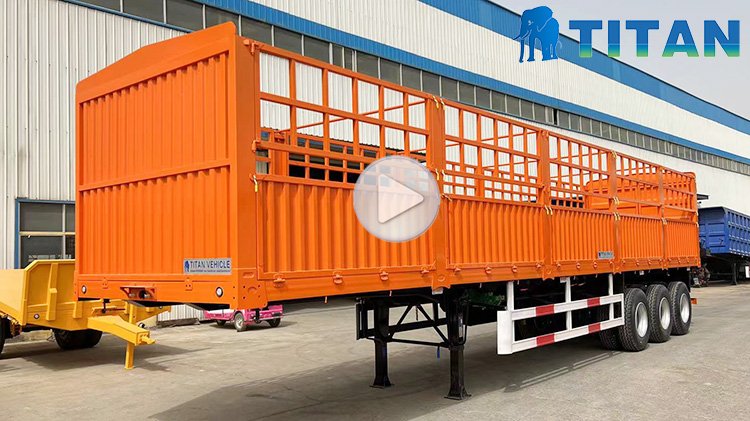 3 Axle 60 Ton Fence Cargo Semi Trailer for Sale Price