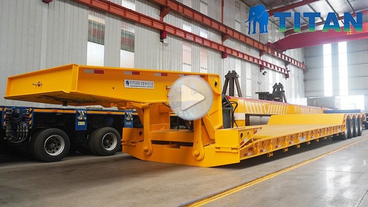 4 Axle 100T Detachable Lowboy Trailer for Sale Price