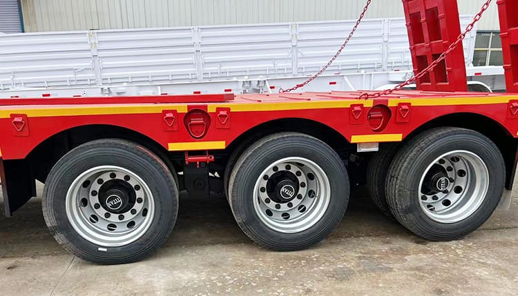 3 Axle 60 Ton Semi Trailer Low Loader Price 