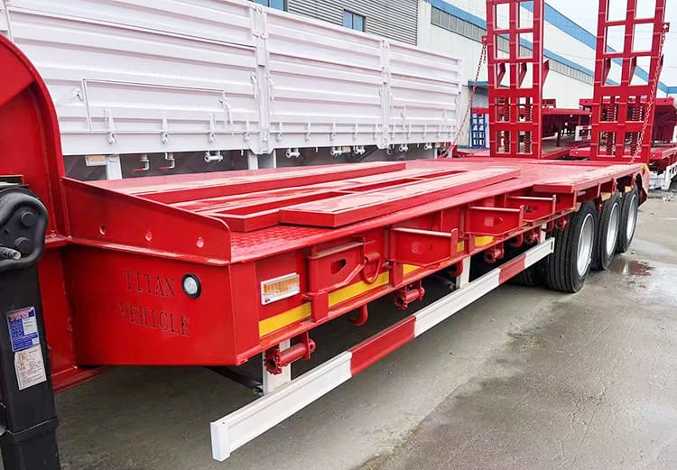 3 Axle 60 Ton Semi Trailer Low Loader Price 