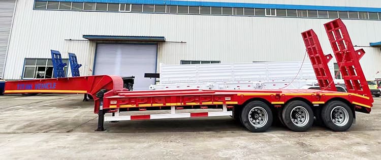 3 Axle 60 Ton Semi Trailer Low Loader Price 