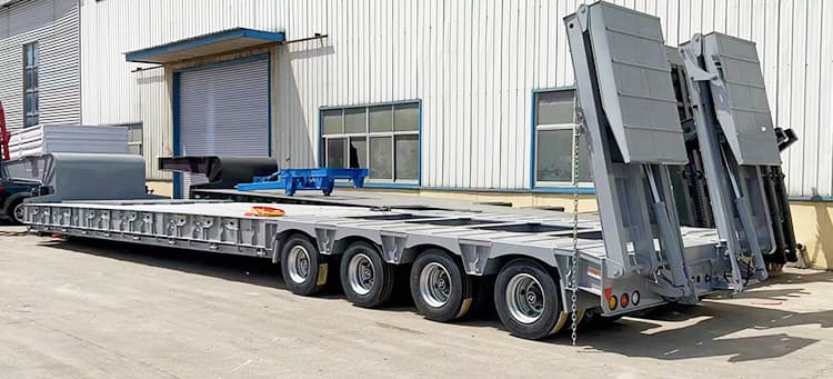 150 Ton Trailer for Sale | 4 Line 8 Axle Hydraulic Lowbed Trailer for Sale 