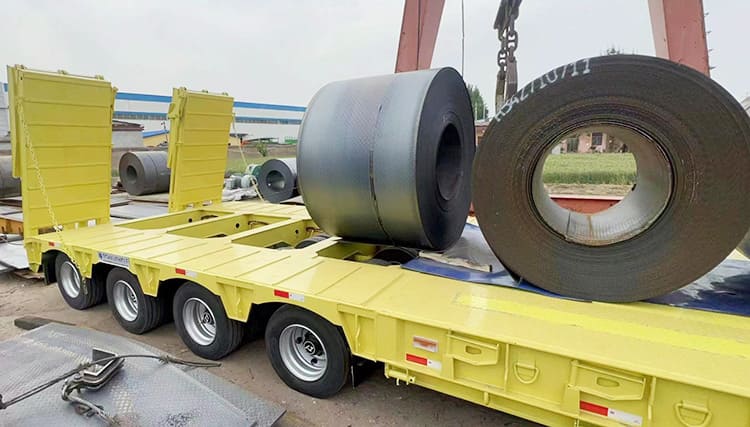 4 Line 8 Axle 130 Ton Truck Lowbed Semi Trailer for Sale Price