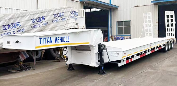 80T Tri Axle Low Bed Loader Trailer for Sale in Philippines Manila