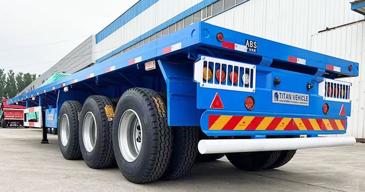3 Axle Flatbed 40 Ft Trailer for Sale Price 