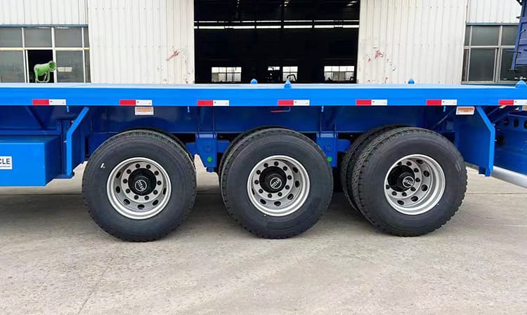3 Axle Flatbed 40 Ft Trailer for Sale Price 
