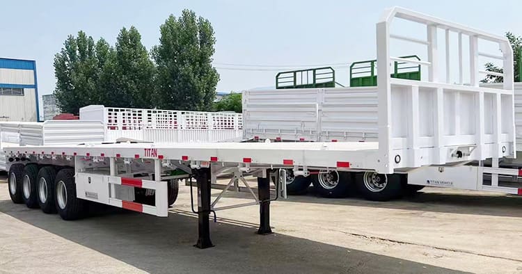 13M Quad Axle Flatbed Trailer for Sale Prices Manufacturers