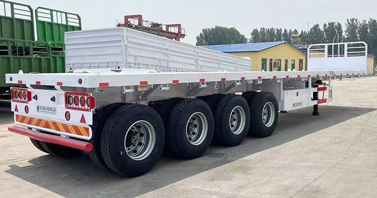 13M Quad Axle Flatbed Trailer for Sale Prices Manufacturers