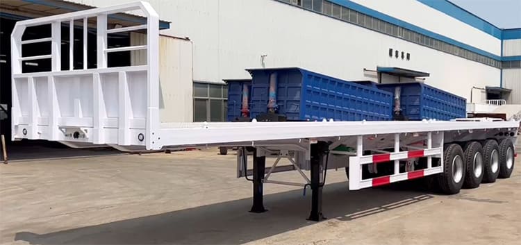 13M Quad Axle Flatbed Trailer for Sale Prices Manufacturers