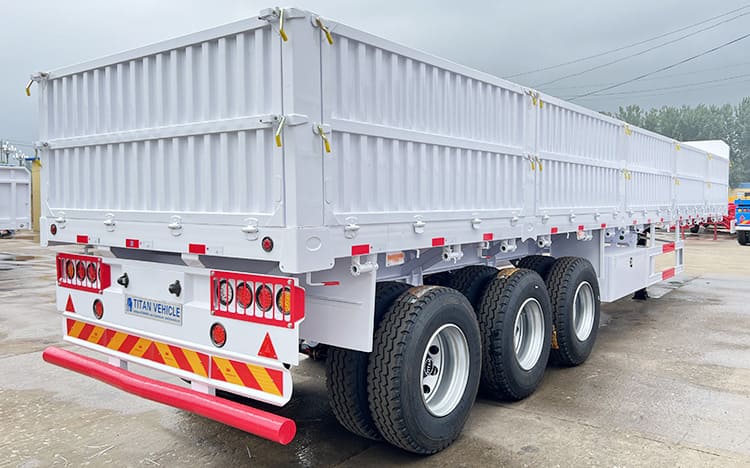 60 Ton 3 Axle Drop Side Semi Trailer for Sale | Trailer with Drop Side