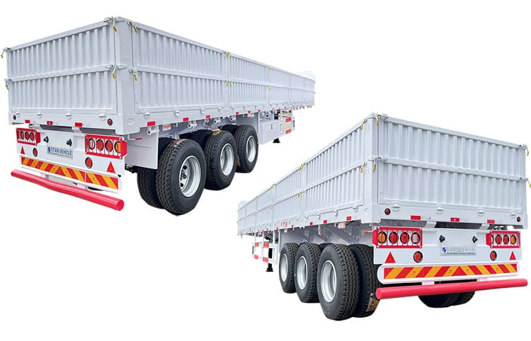 60 Ton 3 Axle Drop Side Semi Trailer for Sale | Trailer with Drop Side