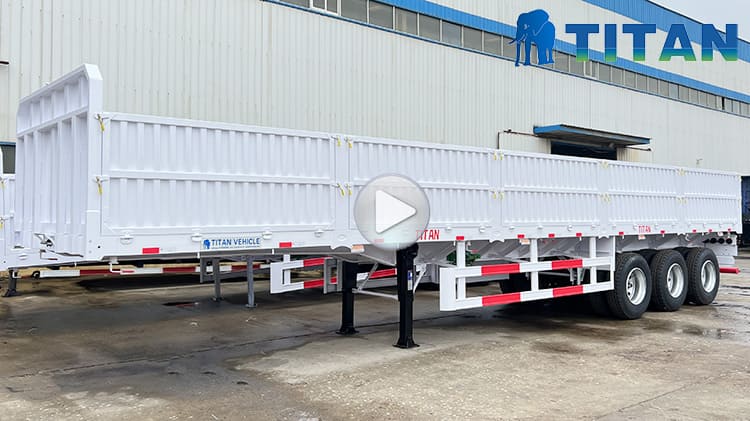 60 Ton 3 Axle Drop Side Semi Trailer for Sale | Trailer with Drop Side