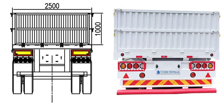 60 Ton 3 Axle Drop Side Semi Trailer for Sale | Trailer with Drop Side