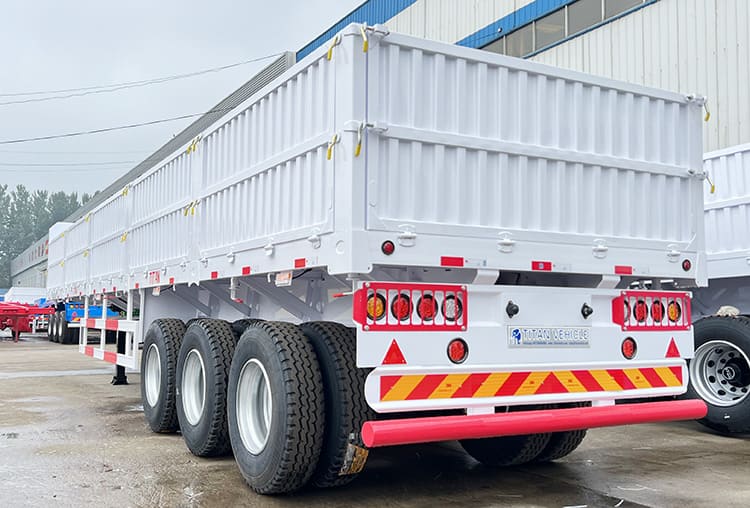 60 Ton 3 Axle Drop Side Semi Trailer for Sale | Trailer with Drop Side