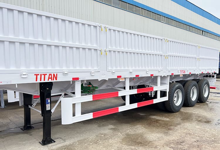 60 Ton 3 Axle Drop Side Semi Trailer for Sale | Trailer with Drop Side