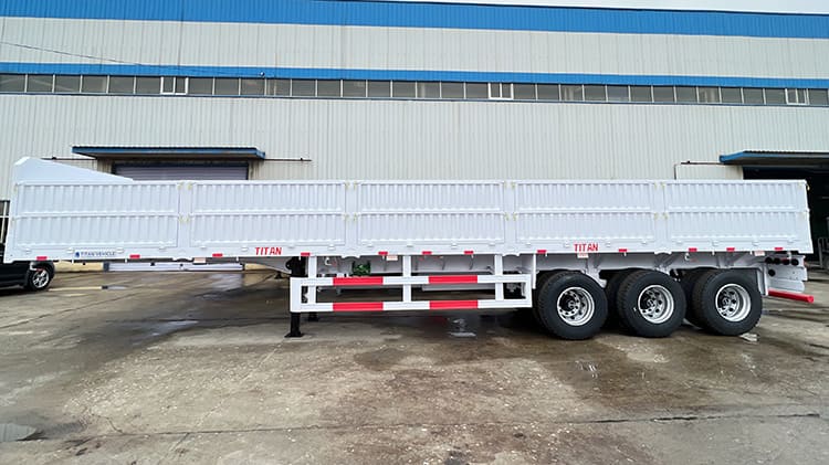 60 Ton 3 Axle Drop Side Semi Trailer for Sale | Trailer with Drop Side