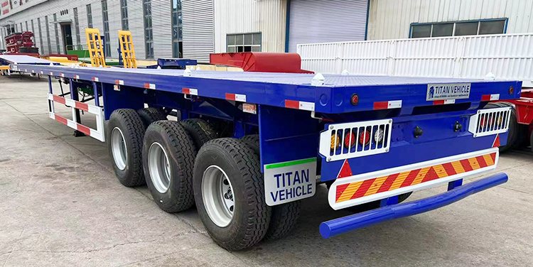 3 Axle 40 Foot Flatbed Semi Trailer for Sale Manufacturers