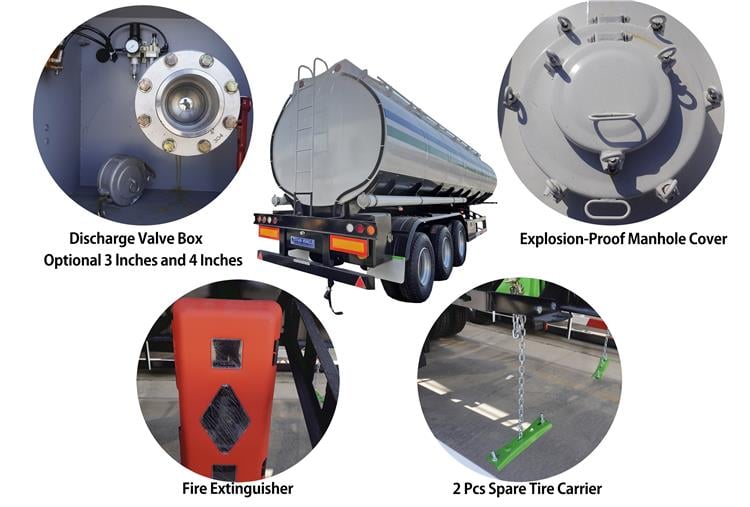 Semi Trailer Fuel Tanker Trailer for Sale Dimensions - Semi Tanker Trailer