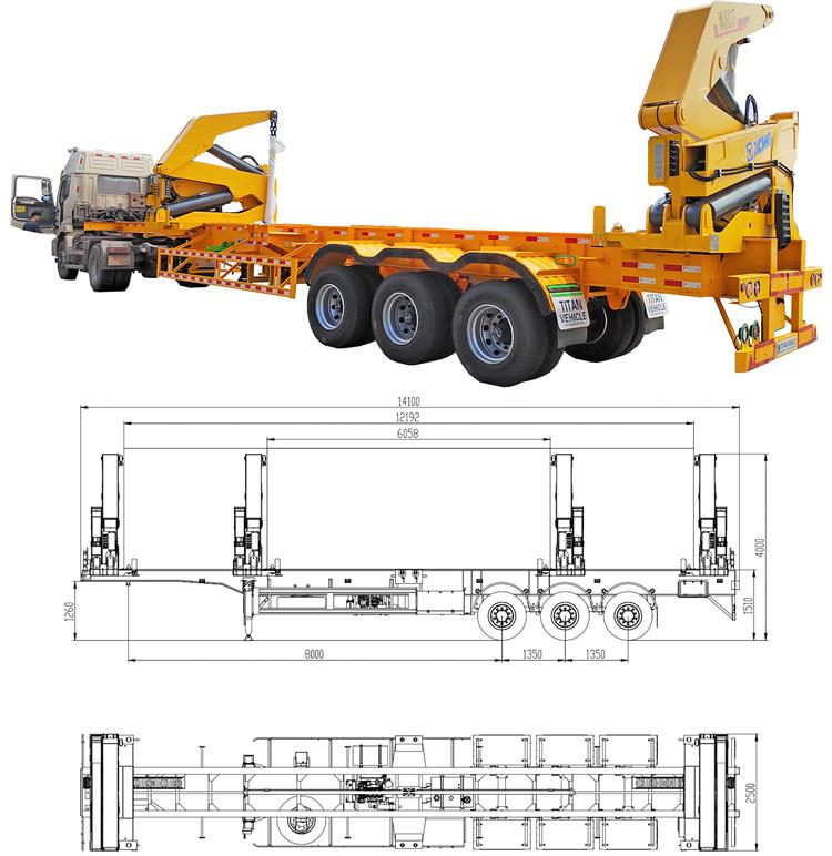 20ft/40ft Container Side Loader Trailer for Sale In Papua New Guinea