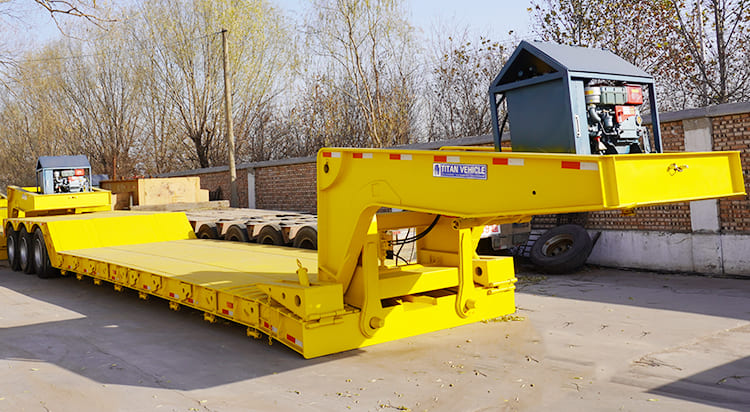 60 Ton Detachable Lowboy Gooseneck Trailer for Sale Price