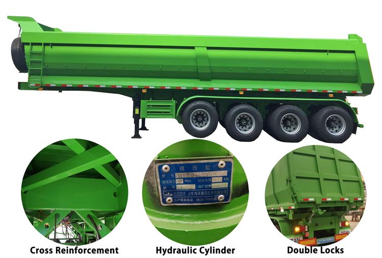 4 Axle 60 Ton Dump Truck Trailer Price In Namibia