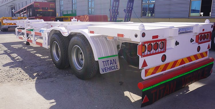 40Ft 2 Axle Gooseneck Skeletal Trailer for Sale Price