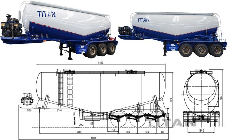 35CBM Cement Tanker Truck Trailer for Sale Price 