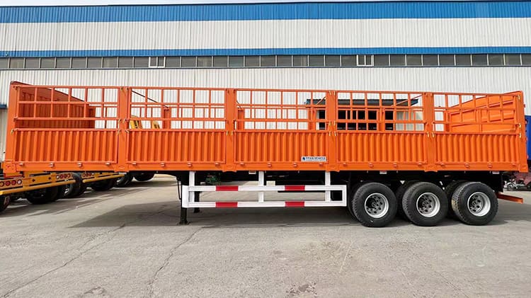 3 Axle 60 Ton Fence Cargo Semi Trailer for Sale Price