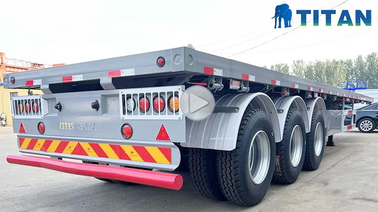 40 Feet Tri Axle Flatbed Trailer for Shipping Container for Sale in Zambia