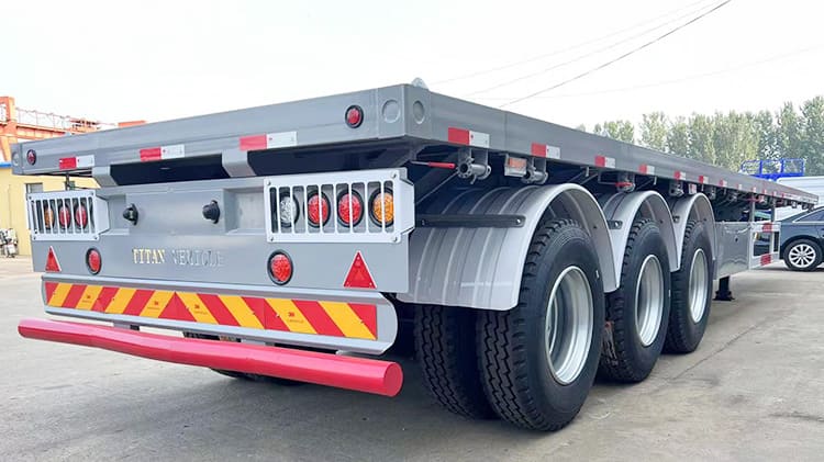 40 Feet Tri Axle Flatbed Trailer for Shipping Container for Sale in Zambia